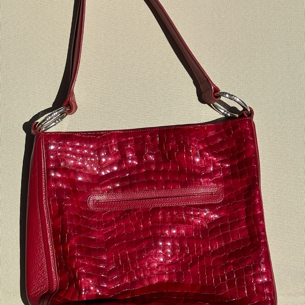 Brighton: Cher Lipstick Patent Croco Shoulder Bag